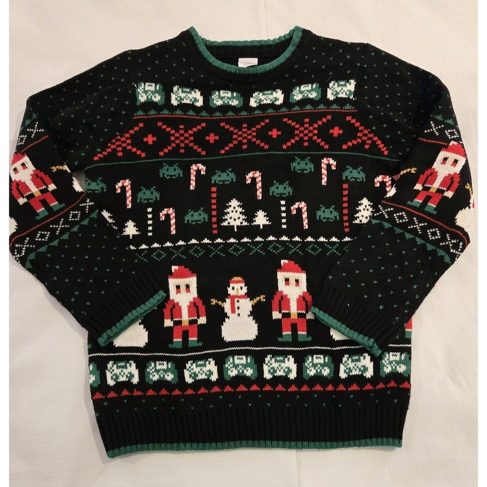 NWOT Christmas  Crew Neck Swaeter Boy's Gaming Themed Sweater Size L (10-12)